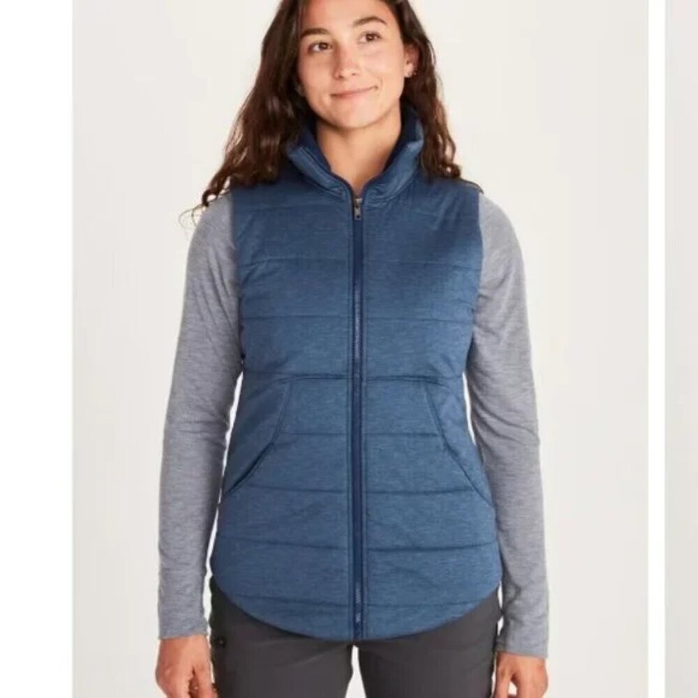 Marmot Women's Visita Insulated Vest Artic Navy Heather Blue Size Small